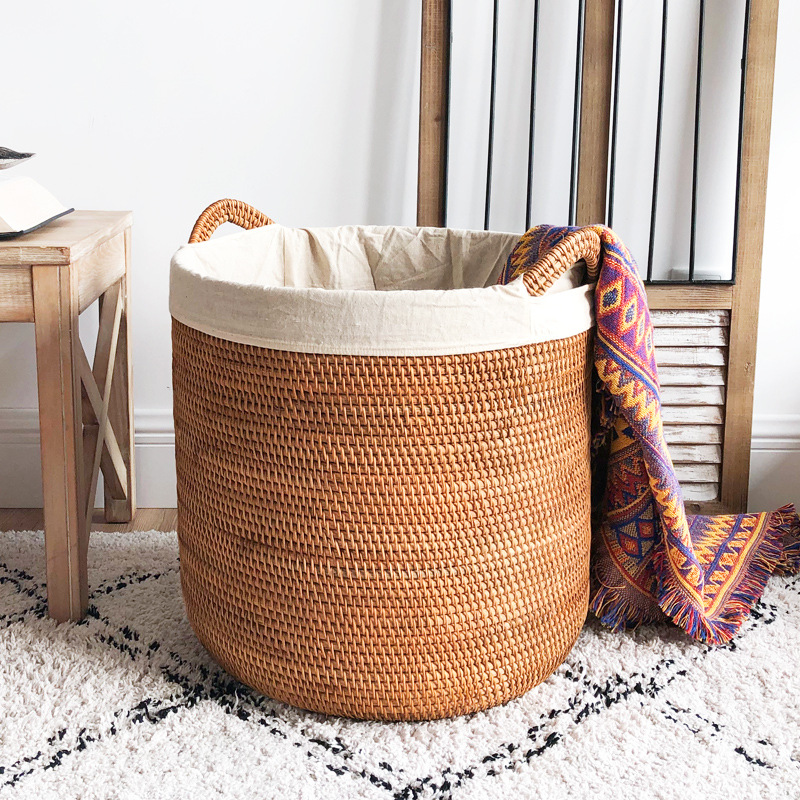 Rattan Laundry Basket, Large C – обзор и цена Home Decor Hampers