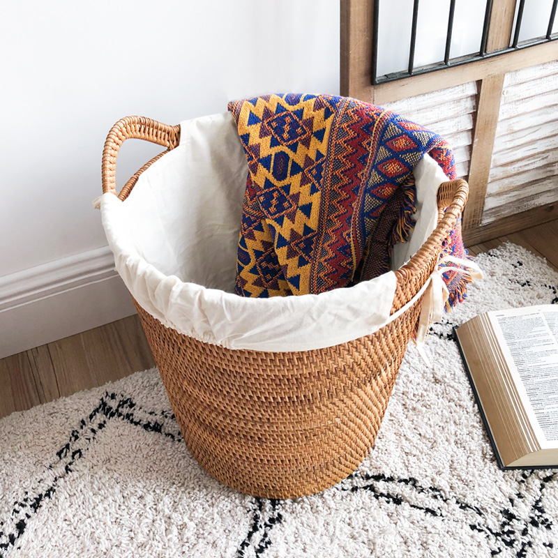 Rattan Laundry Basket, Large C – обзор и цена Home Decor Hampers